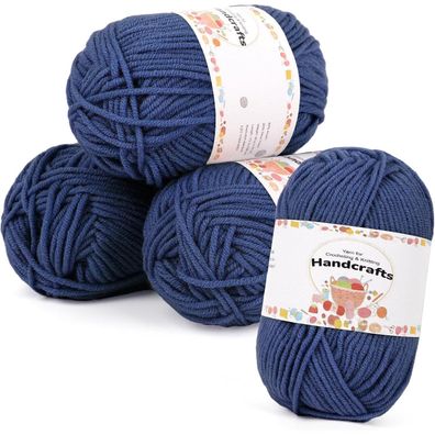 Aeelike 200g Häkelgarn Baumwollgarn Set Bunt, 5Ply Acrylwolle für Anfänger