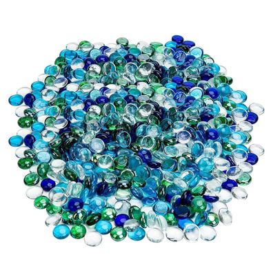 Hiziwimi Glassteine groß, 400 Stück, 17-20MM, 1800g, 4 Farben für Aquarium