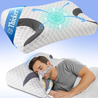 Hypuno CPAP-Kissen für Seitenschläfer - Memory Foam Nackenstützkissen gegen