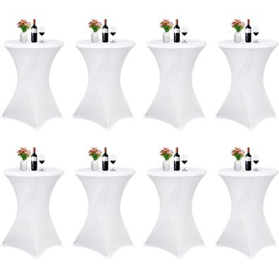 Pesonlook 8er-Set Stehtisch Husse für Bistrotisch Ø 70-75 cm, Elegante