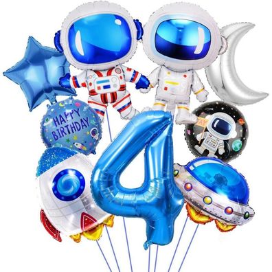 Weltraum Geburtstag Deko 4 Jahre: Rakete, Astronauten & Raumschiff