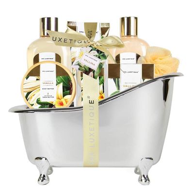 SPA Luxetique Damen Bade Geschenkset 8-teilig mit Vanilleduft, Deko Badewanne
