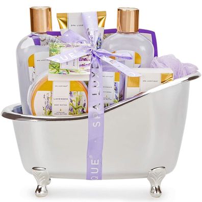 SPA Luxetique Bade Geschenkset für Frauen - 8-teiliges Lavendel Wellness Beauty