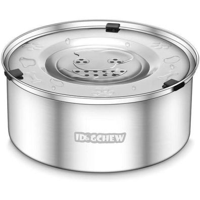 Idogchew 1L Wassernapf für Hunde aus Edelstahl - Anti-Schlabber-Design mit