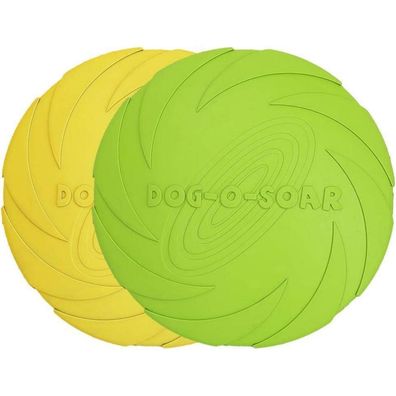 Vivifying Hundefrisbee Set (2 Stück, 18cm) aus Naturkautschuk - Grün & Gelb