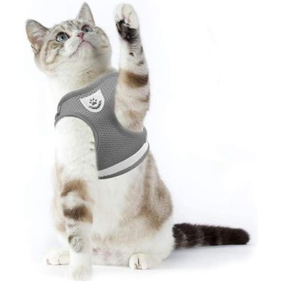 Supet Ausbruchsicheres Katzengeschirr mit Leine, Weiche Weste für Katzen