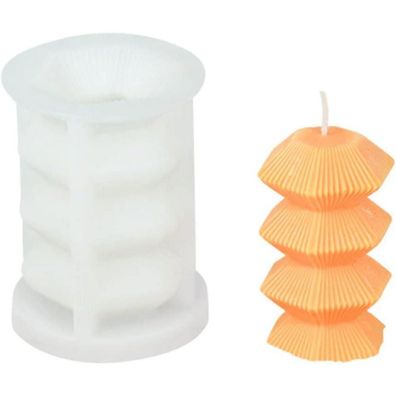 Nicavkit 3D DIY Kerzengießform Turmform Silikonform für Kerzenherstellung