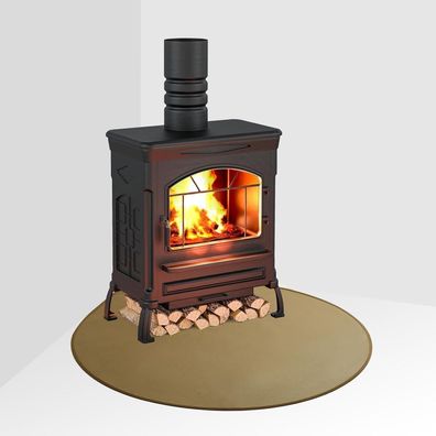 FLASLD Kamin Bodenplatte 100x100 cm - Bodenschutz für Feuerstellen, Ofenblech