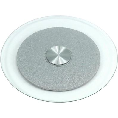 QWORK Drehteller aus gehärtetem Glas, Servierplatte 50 cm, sanfte Rotation