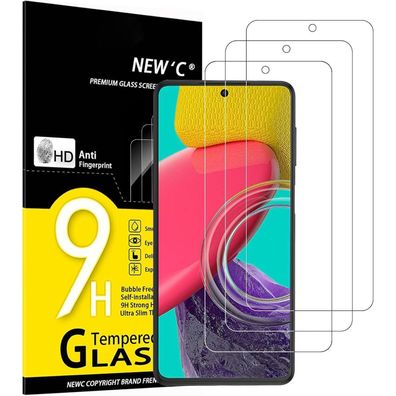 NEW'C 3x Displayschutzfolie für Samsung Galaxy M53 5G (6,7 Zoll) - Kratzfest