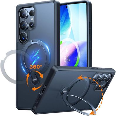 TORRAS Ostand Q3 Spin Hülle für Samsung Galaxy S25 Ultra - Robust, Magnetisch