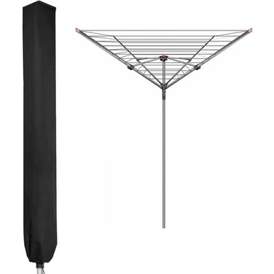 PATIO PLUS Schutzhülle für Wäschespinne, 16x16x180cm, Schwarz - Wasserdicht