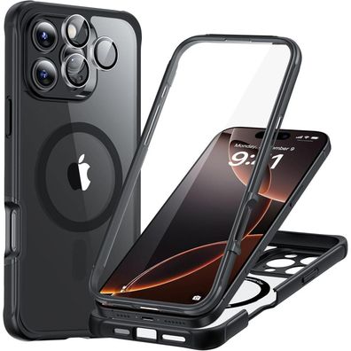 ESR iPhone 16 Pro Max Hülle kompatibel mit MagSafe, 360 Grad stoßfest, klare