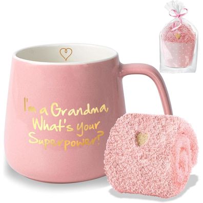 Yalucky Muttertagskaffeetasse "Ich bin eine Oma, was ist Ihre Supermacht"