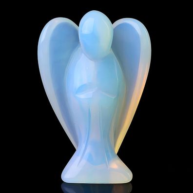 Qinjiejie Opal Engel Figur - Schutzengel aus Kristallen und Edelsteinen für