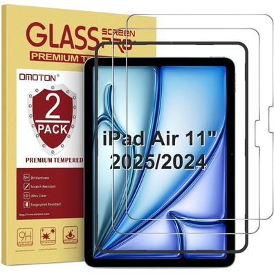 OMOTON Displayschutzfolie für iPad Air 11 Zoll (2025/2024) M3/M2, 9H Härte, 2
