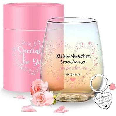 Yalucky Weinglas ohne Stiel mit Gravur - Personalisiertes Dankeschön Geschenk