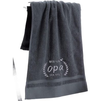 Lightzz "Bester Opa der Welt" Handtuch 50x100 cm - Perfektes Geschenk für