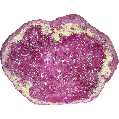 Kyeygwo Titan beschichteter Kristall Rohstück Geode, rotes Quarz Cluster