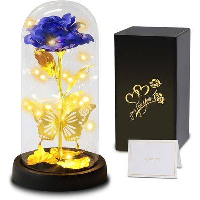 Touloube Geschenke für Frauen, Infinity Rose im Glas mit Licht, Die Schöne und