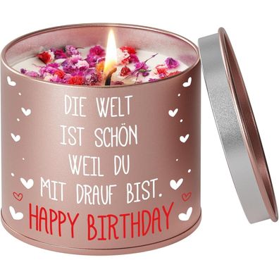 Prstenly Metallkerze als Geburtstagsgeschenk für Frauen, Freundin, Mama