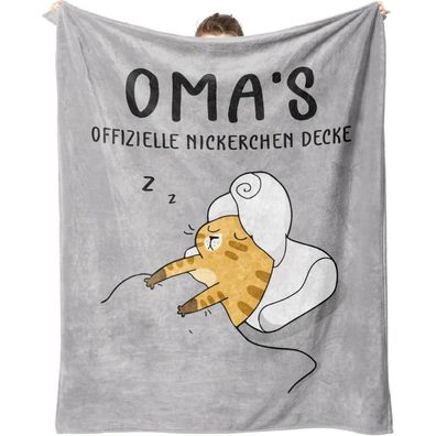 Juratar Personalisierte Flanelldecke für Oma - Superweich, Perfekt als