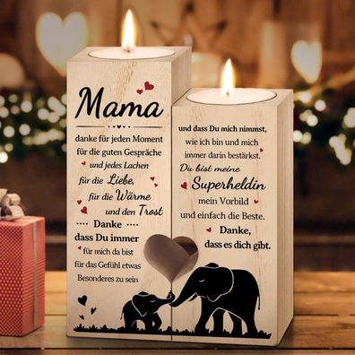 Juratar Kerzenhalter mit Gravur - Personalisiertes Geschenk für Mama zum