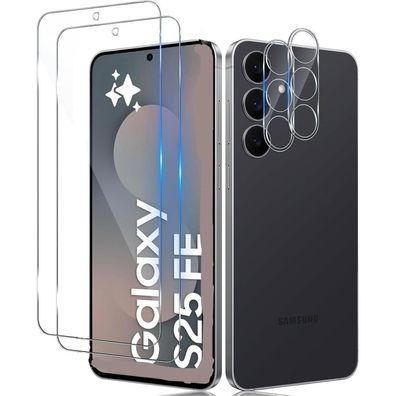 Wayneer 2 Stück Displayschutzfolie und 2 Stück Kamera Schutzfolie für Samsung