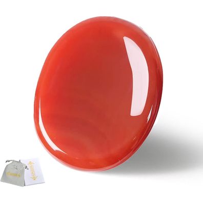 Qinjiejie Karneol Kristall Handschmeichler Sorgenstein Daumenstein Oval