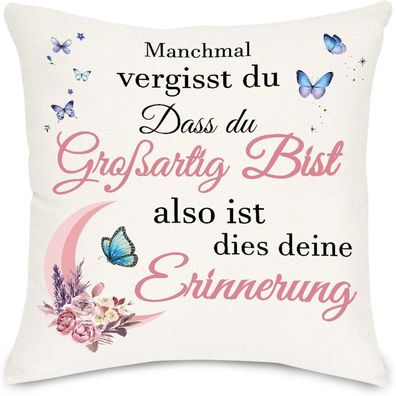 Lightzz Kissenbezug 45x45cm - Inspirierendes Geschenk für Frauen, Freunde