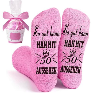 QXRXN Kuschelsocken Damen 39-42 Antirutsch - Lustige Geschenkidee zum Geburtstag