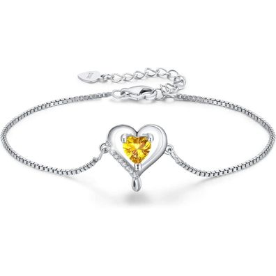 LAVUMO Damen Herz Armband Rosegold Sterling Silber 925, Geschenk für Sie