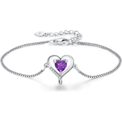 LAVUMO Damen Herz Armband, Rosegold Sterling Silber 925, Geschenk für Sie