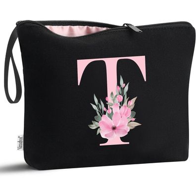 Vavabox Personalisierte Kosmetiktasche mit Initialen (T) - Perfektes Geschenk