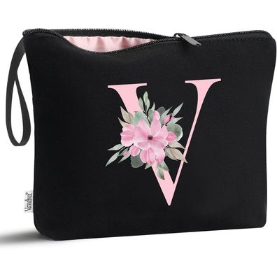 Vavabox Personalisierte A-Z Kosmetiktasche mit Herz-Motiv - Perfektes Geschenk