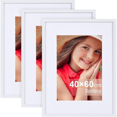 Spotjoy Bilderrahmen 40x60cm Set (3 Stück) - Moderner Holzrahmen mit