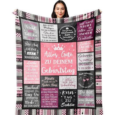 Yesbird Flanelldecke 200x150cm - Perfektes Geburtstagsgeschenk für Frauen