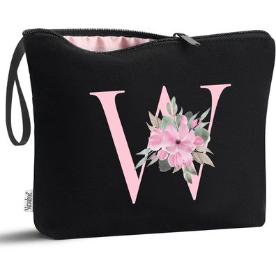 Vavabox Personalisierte Kosmetiktasche mit Initial W - Perfektes Geschenk für