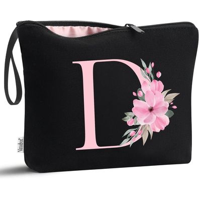 Vavabox Personalisierte Kosmetiktasche mit A-Z Buchstaben-Design, Geschenk für