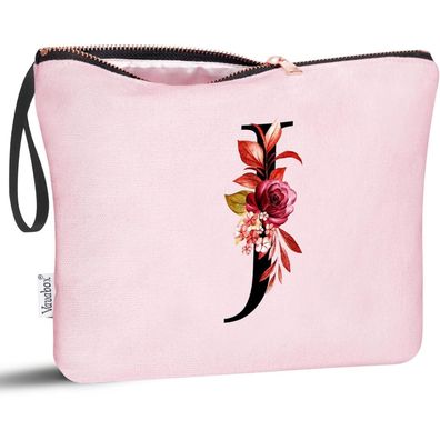Vavabox Personalisierte Kosmetiktasche mit Initial J - Perfektes Geschenk für