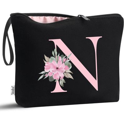 Vavabox Personalisierte Kosmetiktasche mit Initial N - Perfektes Geschenk für
