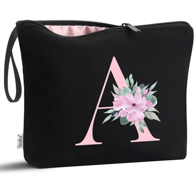 Vavabox Personalisierte Kosmetiktasche mit Initialen (A) - Perfektes Geschenk