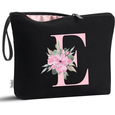 Vavabox Personalisierte Kosmetiktasche mit Anfangsbuchstaben (E) - Perfektes