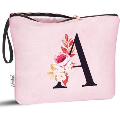 Vavabox Personalisierte Kosmetiktasche mit Initial A - Perfektes Geschenk für