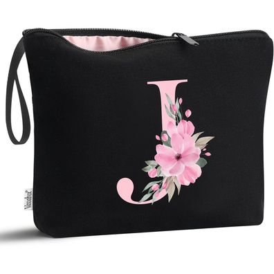 Vavabox Personalisierte A-Z Kosmetiktasche aus Baumwoll-Canvas - Perfektes