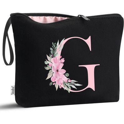 Vavabox A-Z Personalisierte Kosmetiktasche mit Anfangsbuchstabe G - Perfektes
