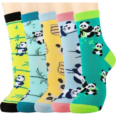 Jeasona Kinder Socken Baumwolle 27-38, 4-12 Jahre, Süße Tiermuster, Multipack