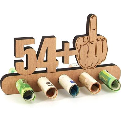 Giftota Lustiges Geldgeschenk aus Holz zum 55. Geburtstag - Originelle Deko mit