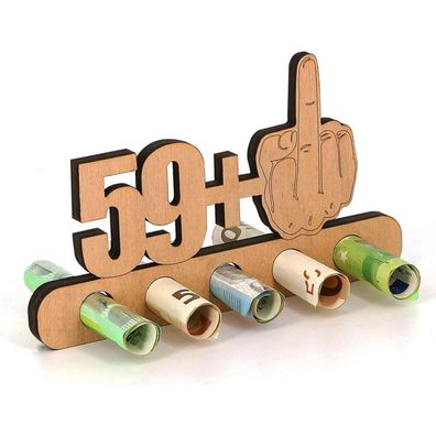 Giftota Originelles Geldgeschenk aus Holz zum 60. Geburtstag - Humorvolles