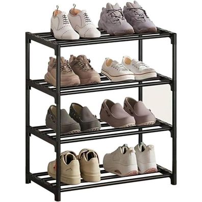 Xianglv 4-stöckiges Schuhregal, schlank und stapelbar, mit